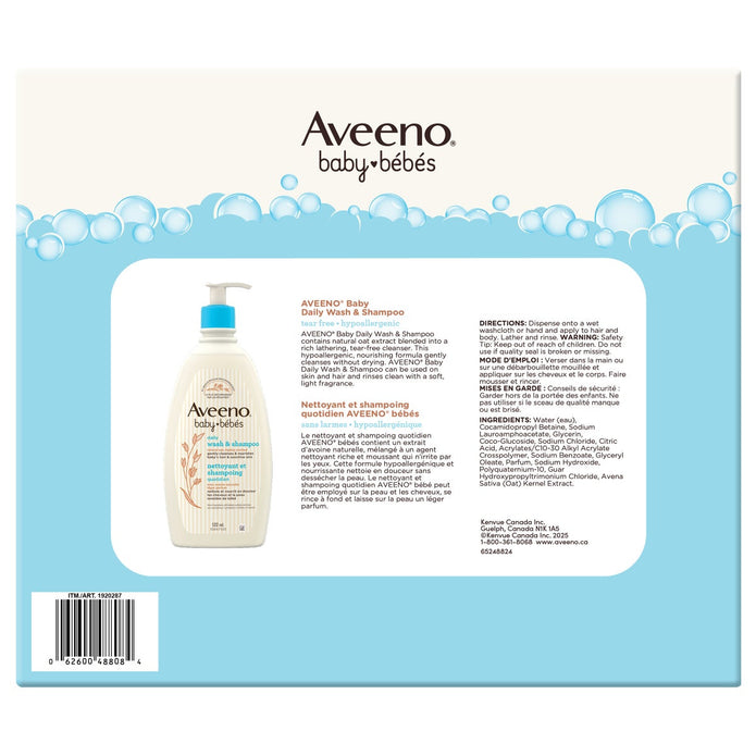 Aveeno Baby Wash and Shampoo 3 x 532 mL