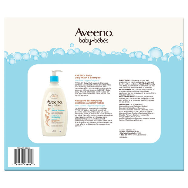 Aveeno Baby Wash and Shampoo 3 x 532 mL