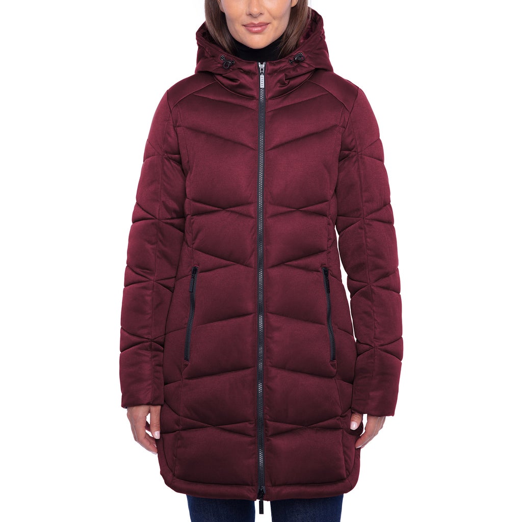 Etage Denmark Women's Super Stretch Winter Coat - Dark Red
