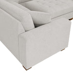Thomasville Miles Right-hand Facing 3-piece Fabric Sectional with Storage Ottoman, Beige