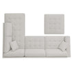 Thomasville Miles Right-hand Facing 3-piece Fabric Sectional with Storage Ottoman, Beige