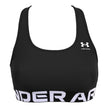 Under Armour Women's HeatGear Mid Branded Sports Bra - Black