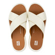 FitFlop Women's F-MODE Leather Flatform Cross Slides