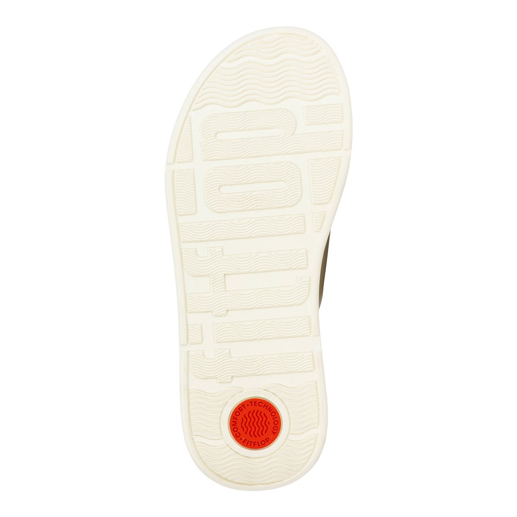 FitFlop Women's F-MODE Leather Flatform Cross Slides