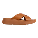 FitFlop Women's F-MODE Leather Flatform Cross Slides