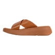 FitFlop Women's F-MODE Leather Flatform Cross Slides