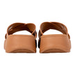 FitFlop Women's F-MODE Leather Flatform Cross Slides