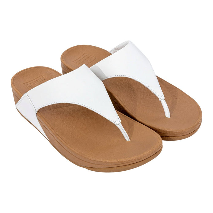 FitFlop Women's Lulu Leather Toe-Post Sandals - White