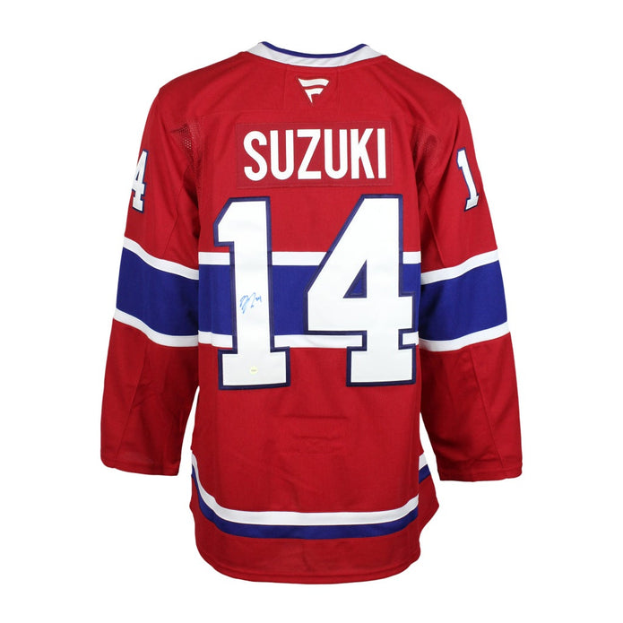 Frameworth Nick Suzuki Signed Montreal Canadiens Red Fanatics Premium