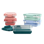Ello Duraglass Refresh Glass Meal Prep Container Set with Silicone Base 10-piece