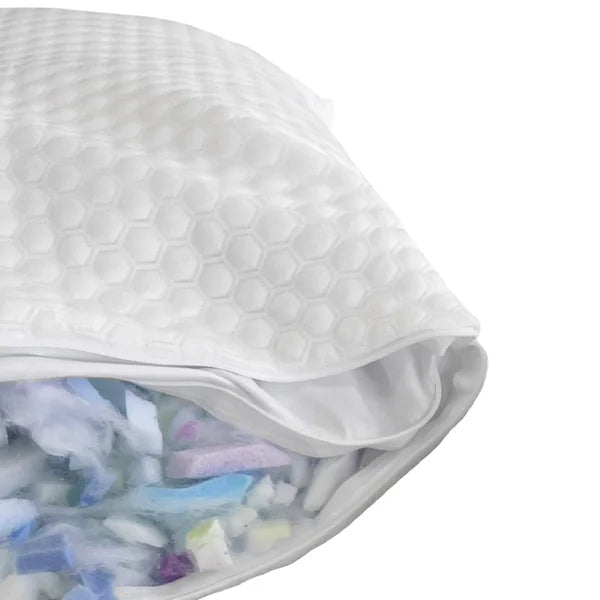 GhostBed Adjustable Shredded Memory Foam Pillow, 2-pack