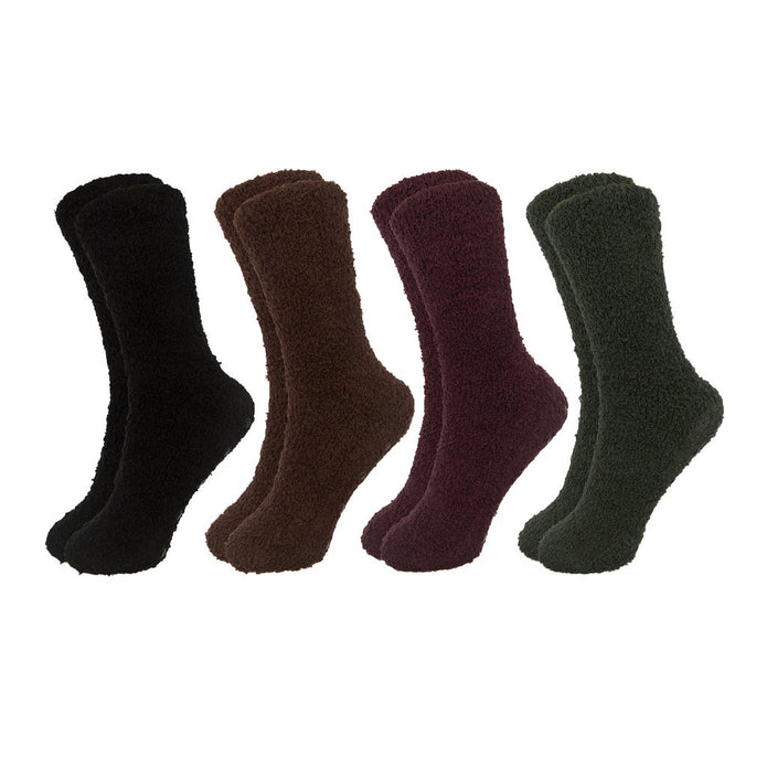 LAZYPANTS Women's Non-slip Cozy Socks, 4-pairs