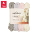 LAZYPANTS Women's Non-slip Cozy Socks, 4-pairs - Multi