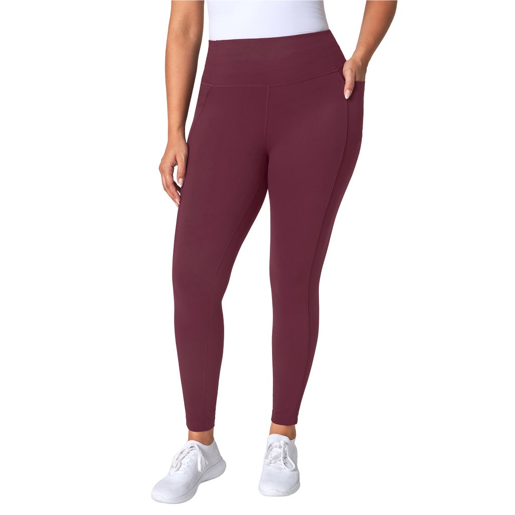 Mondetta Women's Ultra-Soft Legging with Piping Detail - Purple