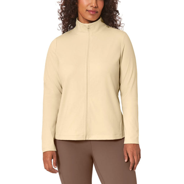 Mondetta Women's Ultra-Soft Full-Zip Yoga Jacket - Beige