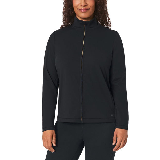 Mondetta Women's Ultra-Soft Full-Zip Yoga Jacket - Black