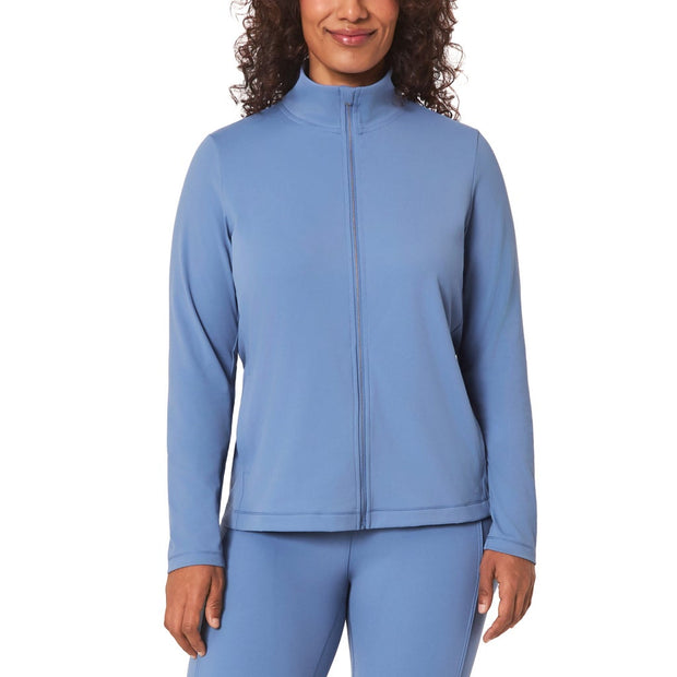 Mondetta Women's Ultra-Soft Full-Zip Yoga Jacket - Blue