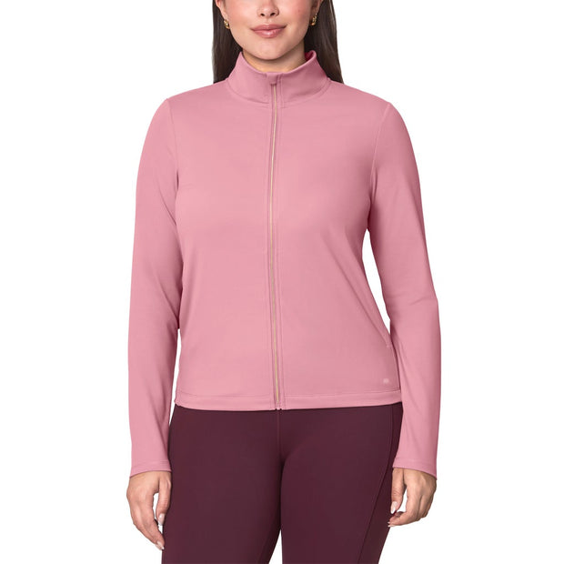 Mondetta Women's Ultra-Soft Full-Zip Yoga Jacket - Pink
