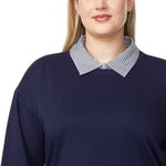 Loft Women's Layered Mixed Media Sweatshirt