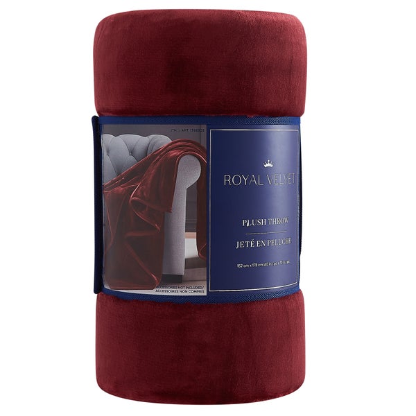 Royal Velvet Plush Throw