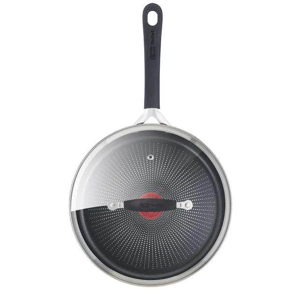 Jamie Oliver by T-fal Stainless Steel Sauté Pan with Lid, 3.2 L (3.4 qt.)
