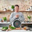 Jamie Oliver by T-fal Stainless Steel Sauté Pan with Lid, 3.2 L (3.4 qt.)