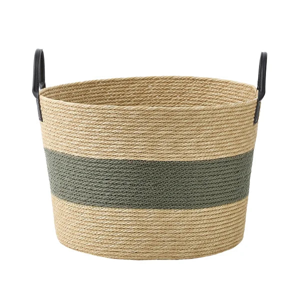 Baum Two-Tone Faux Wicker Basket