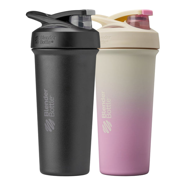 BlenderBottle Strada Stainless Steel Shaker Bottle, 740 ml (25 oz.), 2-pack