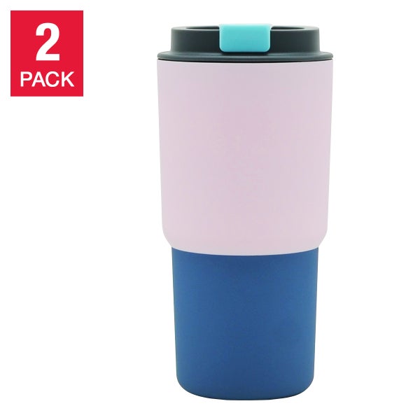 Asobu Pastel Stainless Steel 590 ml (20 oz) Mug, 2-pack