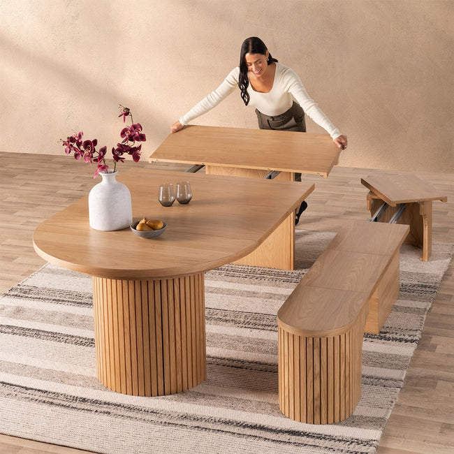 Round Transformer Table with Bench