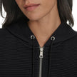 DKNY Jeans Women's Ottoman Rib Full Zip Hoodie