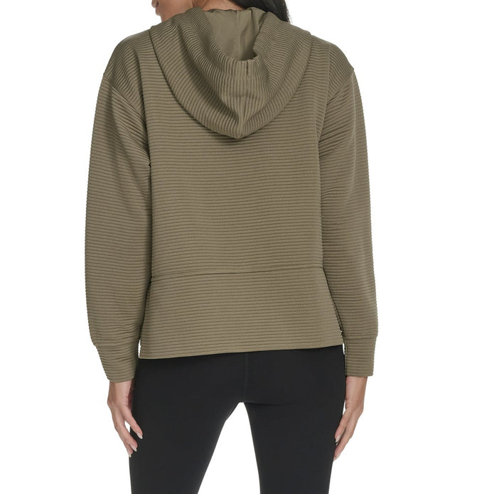 DKNY Jeans Women's Ottoman Rib Full Zip Hoodie