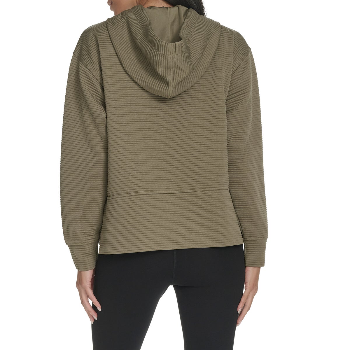 DKNY Jeans Women's Ottoman Rib Full Zip Hoodie