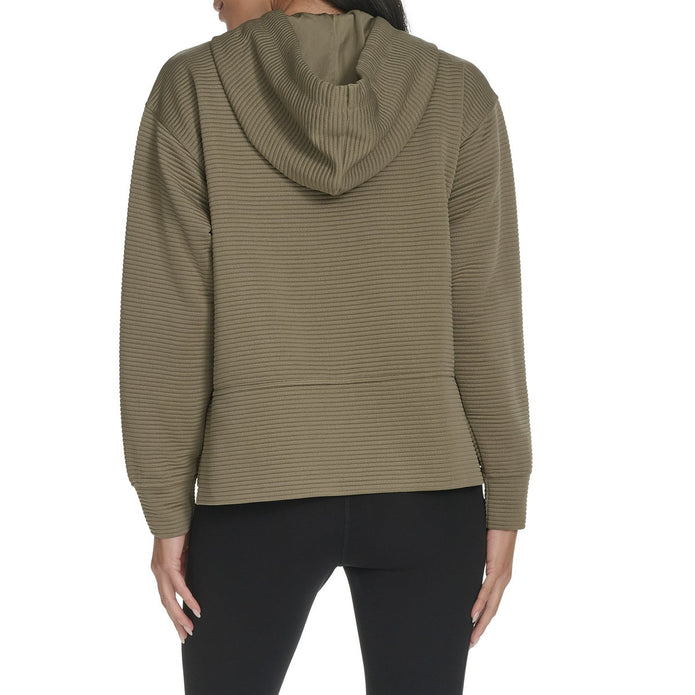 DKNY Jeans Women's Ottoman Rib Full Zip Hoodie