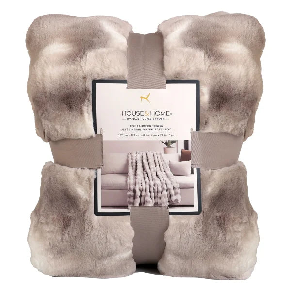 House & Home by Lynda Reeves Luxe Faux Fur Throw