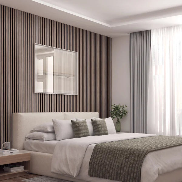 Artika Sonolok Sound-Absorbing Slatted Wall Panel, 94 in. x 8 in.