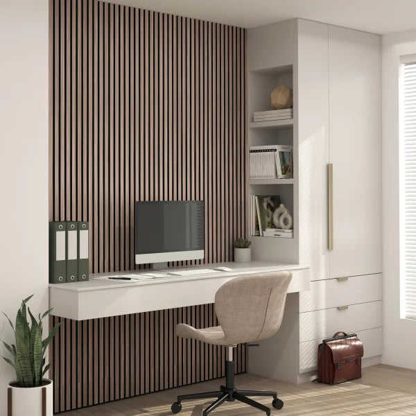 Artika Sonolok Sound-Absorbing Slatted Wall Panel, 94 in. x 8 in.