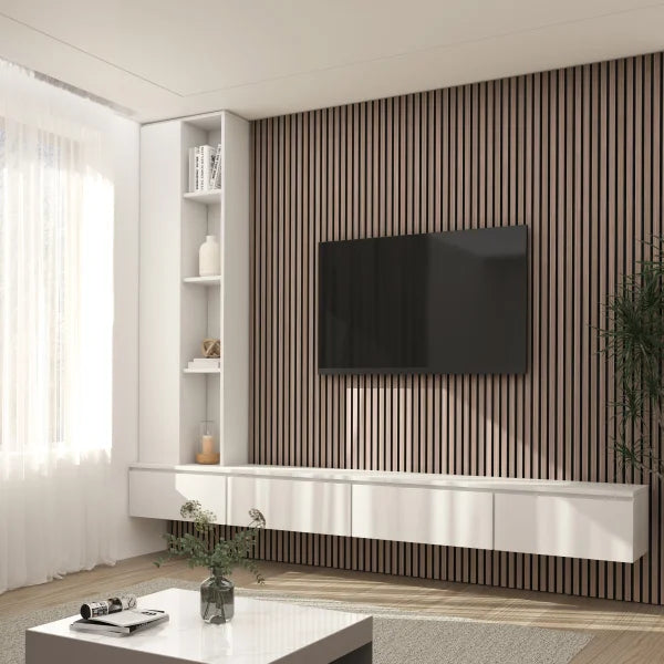 Artika Sonolok Sound-Absorbing Slatted Wall Panel, 94 in. x 8 in.