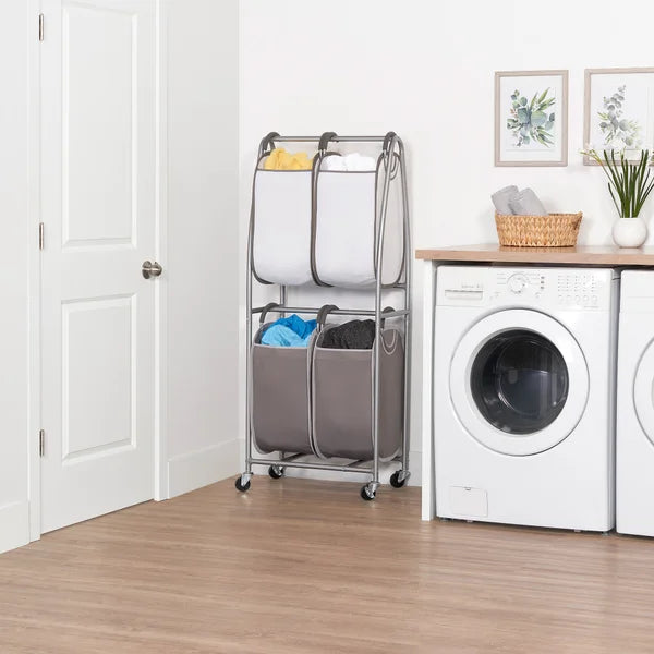 Neatfreak 2-Tier Rolling Quad Laundry Sorter