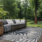 Sonoma Grey Palm Reversible Outdoor Area Rug