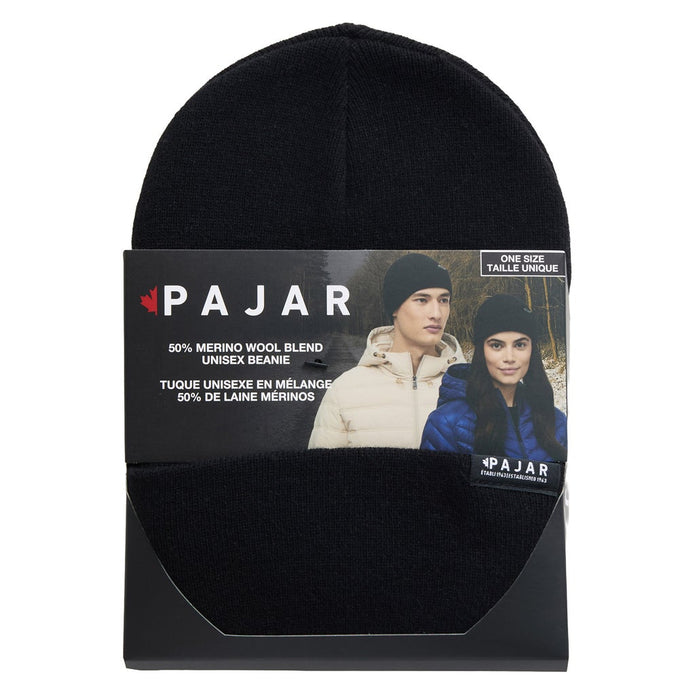 Pajar Unisex Merino Wool Blend Beanie - Black