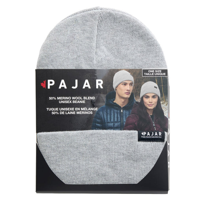 Pajar Unisex Merino Wool Blend Beanie - Grey