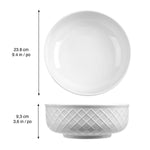 Trudeau Lila Porcelain Serving Bowl Set, 3-pieces