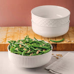 Trudeau Lila Porcelain Serving Bowl Set, 3-pieces