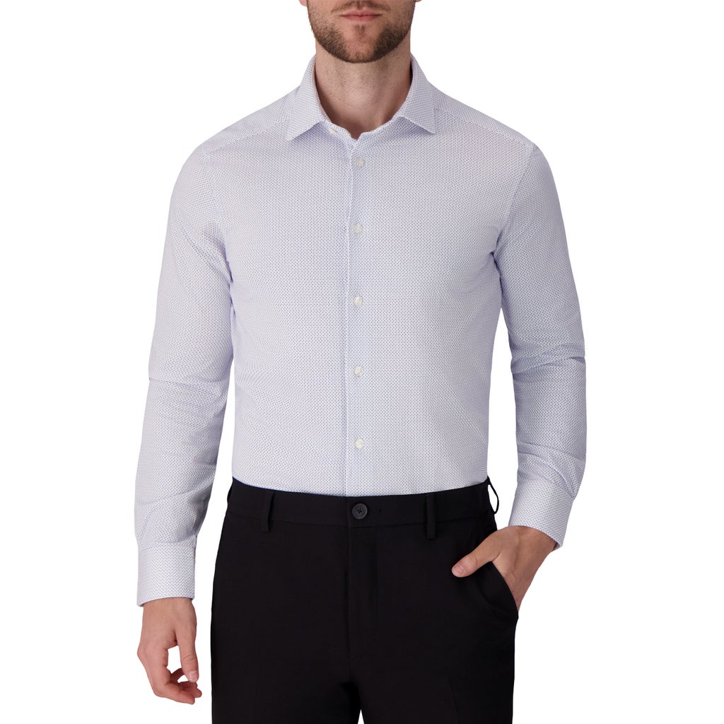 Victor Emmanuel Men's Dress Shirt - White