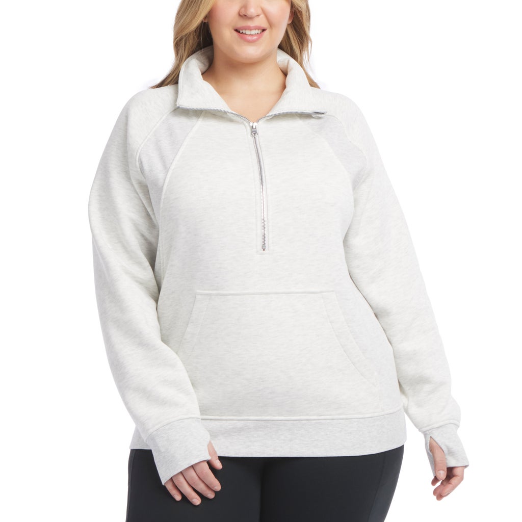 Danskin Women's Oversized Half Zip Funnel Neck