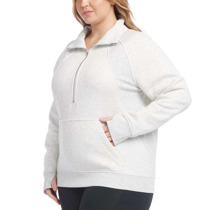 Danskin Women's Oversized Half Zip Funnel Neck