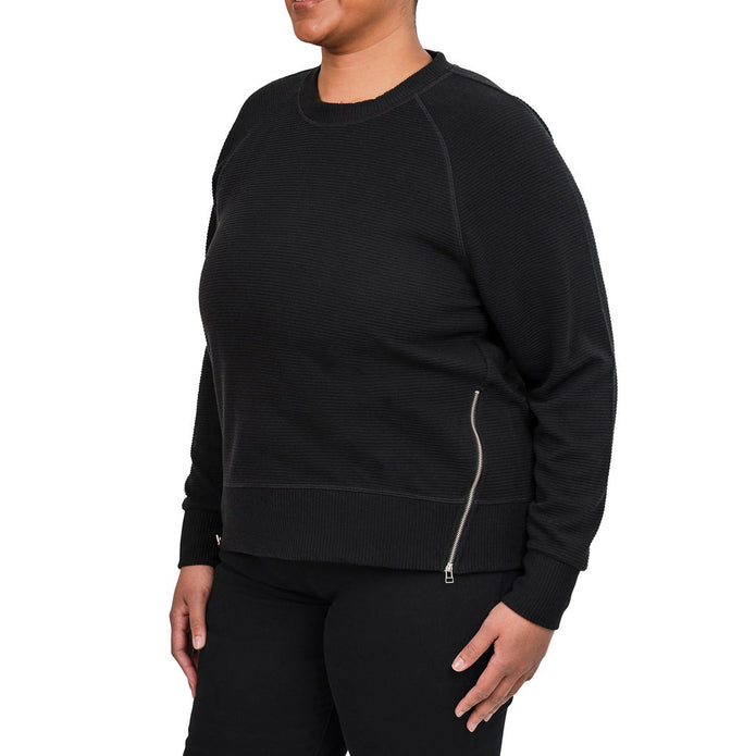 Tuff Athletics Women’s Long Sleeve Ottoman Pullover - Black