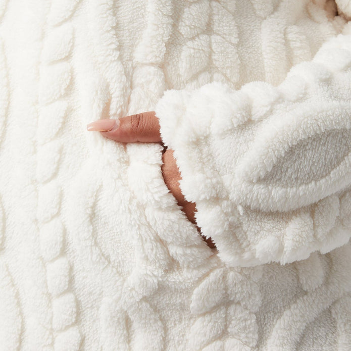 32 Degrees Women's Cable Sherpa Pullover