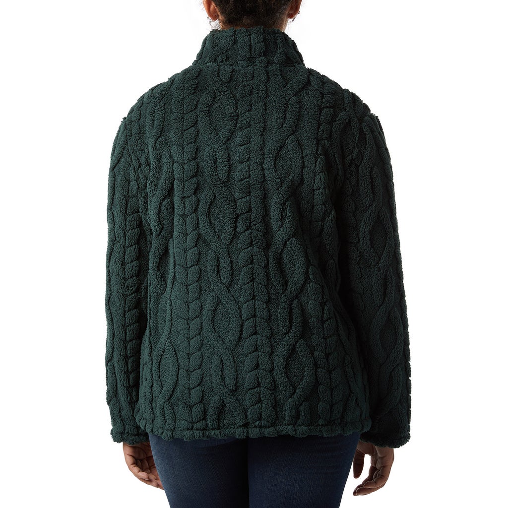 32 Degrees Women's Cable Sherpa Pullover